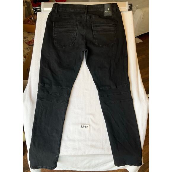 Scott James Men Jeans size W36 x L30 Black Mid Rise Stretch Slim Fit - Picture 11 of 11
